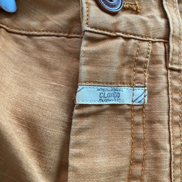 NWT CLOSED Abe Pants In Gold Earth MID WAIST CROPPED RELAXED - Picture 4 of 9